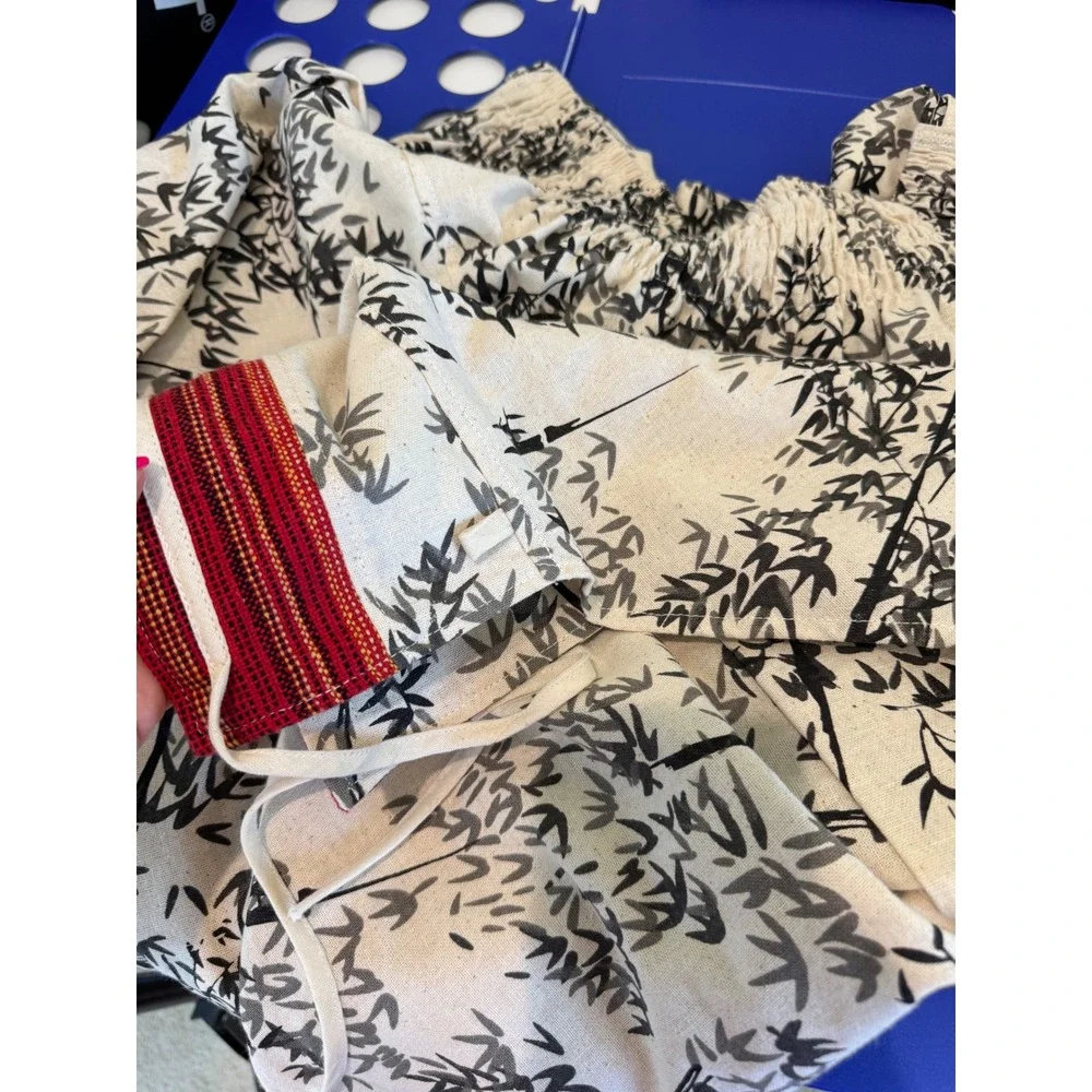 Harem Pants Bamboo Kimono Baggy Cotton Boho Hippie Drop Crotch‎ Samurai Yukata